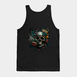 Skull and Flowers #5 Tank Top